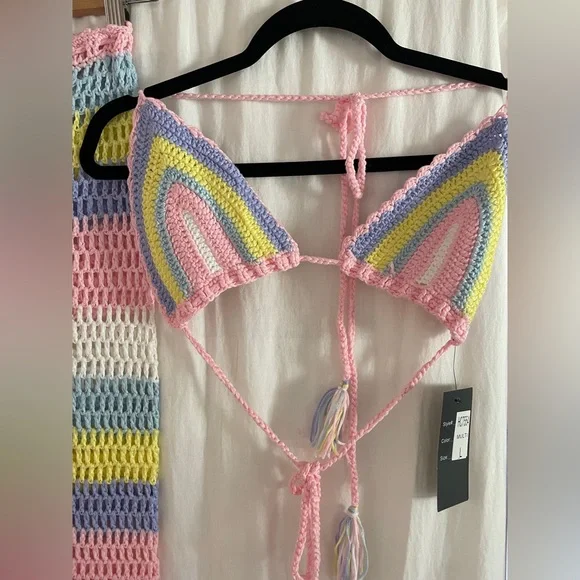 Dolls Kill 🌈 Crochet Rave Set - Picture 4 of 8